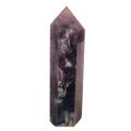 Regenbogen-Fluorit Steinspitze, Fluorit Kristall Obelisk, besondere Fluorit Standspitze, N484
