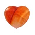 Karneol-Achat Herz, Edelstein Handschmeichler, handliches Edelstein Herz, C3