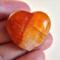 Karneol-Achat Herz, Edelstein Handschmeichler, handliches Edelstein Herz, C3