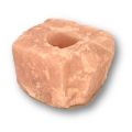 Rosenquarz Stein Teelichthalter, Edelstein Teelicht rosa Quarz, Kerzen-Halter, hübsches Stimmungslicht, N120
