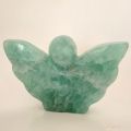 Engel-Figur aus grünem Fluorit, Ihr Schutzengel, persönlicher Glücksbringer, Einzelstück, Dekoration
