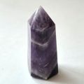Chevron Amethyst Standspitze, polierte Dekospitze, Edelstein Dogtooth-Amethyst Spitze, N38