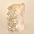 Aura Kristall, Bergkristall Cluster mit Silber & Platin bedampft, Angel Aura Energiestein, N182