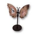 Schmetterling Achat Flügel mit Metall-Halterung, Dekoration, Geschenk-Tipp, Höhe ca. 26 cm