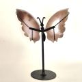 Schmetterling Achat Flügel mit Metall-Halterung, Dekoration, Geschenk-Tipp, Höhe ca. 26 cm