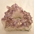 Amethyst Teelichthalter – Naturstein mit violetten Spitzen, Edelstein Deko & Geschenkidee, N119