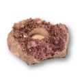 Echter Amethyst Naturstein mit wunderschöner, violetter Kristallstruktur, Kerzenhalter N108