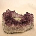 Amethyst Kerzenhalter – Edelstein-Teelichthalter Naturstein Deko & Geschenkidee, N879