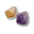 Citrin und Amethyst Spitzen im Set, zur Dekoration, als Geschenk, zum sammeln, N209