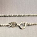 Popcornkette 925´iger Silber, feine Kette mit Federring-Verschluss, ca. 45 cm