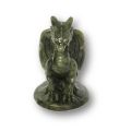 Drache aus Serpentin, Drachen-Figur handgefertigt, Edelsteintier, ca. 7 cm, Fantasy Figur, spirituelles Geschenk