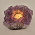 Amethyst Kerzenhalter – Edelstein-Teelichthalter, Naturstein Deko & Geschenkidee, N137