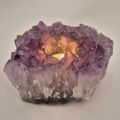 Amethyst Kerzenhalter – Edelstein-Teelichthalter, Naturstein Deko & Geschenkidee, N137
