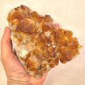 Drusenstück aus gebranntem Citrin, sehr schöne Spitzen, Edelstein aus Brasilien, N920
