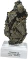 Edelstein Mineral Vivianite, Kristallcluster stehend auf Plexi-Scheibe, N5