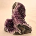 Amethyst Drusenstück-Standobjekt, Edelstein echt aus Uruguay, rundum poliert, N343