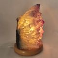 Amethystlampe, Edelsteinlampe aus Brasilien, helle Kristall Stein Leuchte komplett mit Elektrik, N285