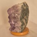 Amethyst-Lampe, Edelstein-Rohsteinlampe, helle Kristall Stein Leuchte komplett mit Elektrik, N330