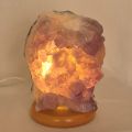 Amethyst-Lampe, Edelstein-Rohsteinlampe, helle Kristall Stein Leuchte komplett mit Elektrik, N330