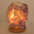 Amethyst-Lampe, Edelstein-Rohsteinlampe, helle Kristall Stein Leuchte komplett mit Elektrik, N330