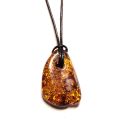 Bernstein-Anhänger – baltischer Amber, gebohrter Amber Stein in unregelmäßiger Form, N394