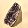 Amethyst Standobjekt, polierte Amethyst-Druse, kleine Edelstein Geode, ca.270-310g