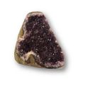 Amethyst Standobjekt, polierte Amethyst-Druse, kleine Edelstein Geode, ca.435-500g