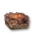 Echter Amethyst Naturstein mit wunderschöner, violetter Kristallstruktur, Kerzenhalter N119