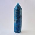 Blauer Apatit Edelstein Turm / Kristall Obelisk/Standspitze – Meditation, Chakra Stein, Energie Kristall, Deko Naturstein selten, N72