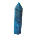 Blauer Apatit Edelstein Turm / Kristall Obelisk/Standspitze – Meditation, Chakra Stein, Energie Kristall, Deko Naturstein selten, N72