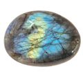 Labradorit großer Trommelstein Handschmeichler, Edelstein blau schimmernd, N102