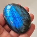Labradorit großer Trommelstein Handschmeichler, Edelstein blau schimmernd, N102