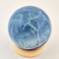 Blauer Opal, Edelstein-Kugel, Blaue Opalkugel mit Aufstellring, N71
