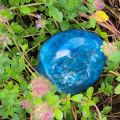 Blauer Apatit polierter Trommelstein, Edelstein Handschmeichler, N98