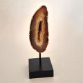 Achat Geode auf Metallständer – echter Achat aus Brasilien – dekorative Naturstein-Deko – Unikat – Geschenkidee N204