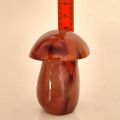 Carneol-Achat – Edelstein Pilz handgeschnitzt, braun-orange, Herbst Deko, Glückspilz, Geschenk, N127