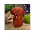Carneol-Achat – Edelstein Pilz handgeschnitzt, braun-orange, Herbst Deko, Glückspilz, Geschenk, N127