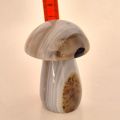 Achat – Edelstein Pilz handgeschnitzt, Herbst Deko, Glückspilz, Geschenk, N188
