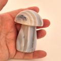 Achat – Edelstein Pilz handgeschnitzt, Herbst Deko, Glückspilz, Geschenk, N188