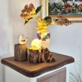 LED-Leuchtsockel mit Rauchquarz Kugel – besondere Edelsteinbeleuchtung, N147