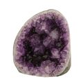 Amethyst Dekostein, stehende kleine Geode, Edelstein-Rohstein, dunkle Amethyst Kristalle N524