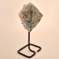 Echtes Amethyst Drusenstück auf schwarzem Metallständer – Dekoration & Geschenk, (N-135-150)
