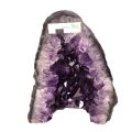 Amethyst Druse aus Brasilien – Dunkle Amethyst Kristallspitzen, Naturbelassene Geode, N220