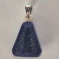 Lapis Lazuli Stein Ketten-Anhänger, Lapislazuli mit Silber Öse, Echter Edelstein Dreieckform (N-004)