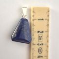 Lapis Lazuli Stein Ketten-Anhänger, Lapislazuli mit Silber Öse, Echter Edelstein Dreieckform (N-004)
