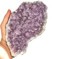 Amethyst Drusenstück hellviolett, natürliche Kristallstufe, Ladeschale, Edelstein Dekoration Sammlerstück, N598