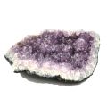 Amethyst Drusenstück hellviolett, natürliche Kristallstufe, Edelstein Dekoration Sammlerstück, N420