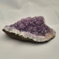 Amethyst Drusenstück hellviolett, natürliche Kristallstufe, Edelstein Dekoration Sammlerstück, N420