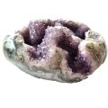 Amethyst-Schale mit violetten Kristallhöhlen – außergewöhnliche Geode, ein Naturunikat, Edelstein-Dekoration und Sammlerstück