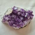 Amethyst Edelstein Drusenstück,Amethyst mit Calcit, Kristall Naturstein Geode echter Naturstein N620